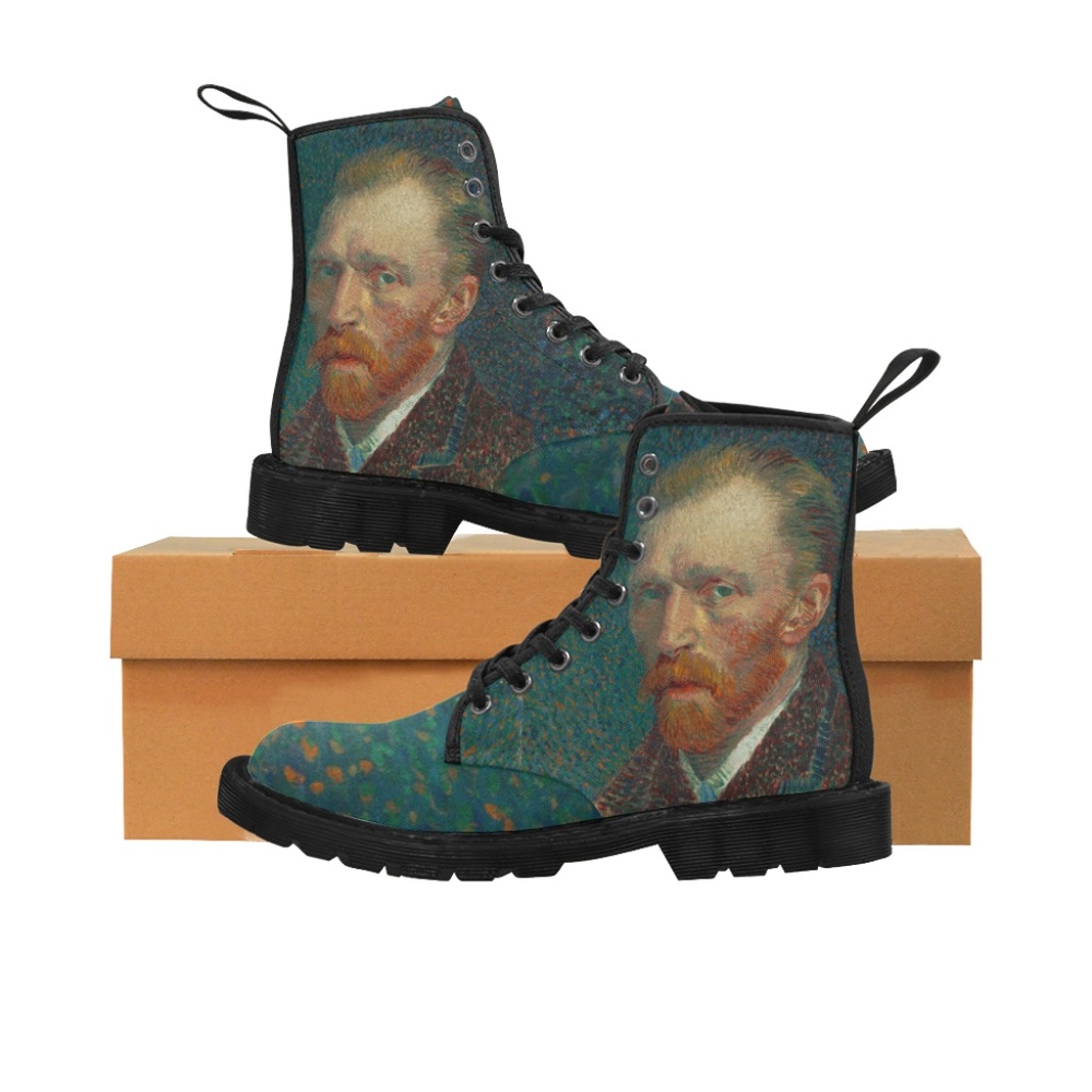 Womens Doc Martens Inspired Van Gogh Lace Up Boots